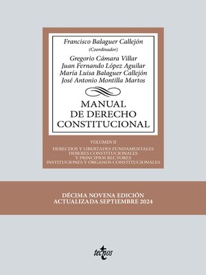 cover image of Manual de Derecho Constitucional